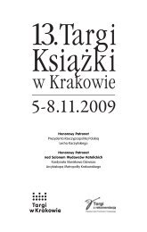 Honorowy Patronat Prezydenta Rzeczypospolitej ... - Targi w Krakowie