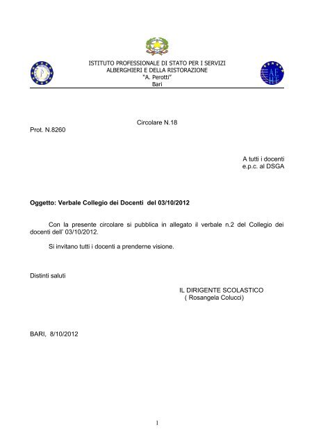 Verbale collegio docenti - Perotti