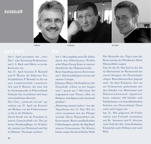 Jahresbericht 2008 - Abtei Königsmünster