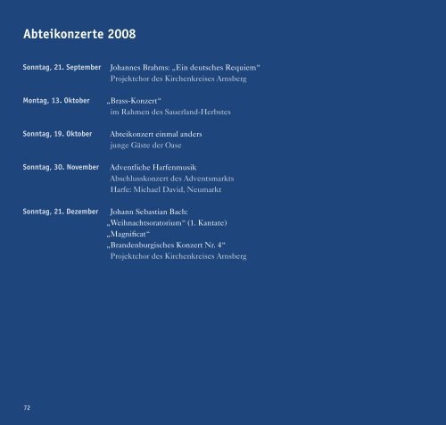 Jahresbericht 2008 - Abtei Königsmünster