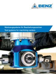 Werkzeugsysteme für Bearbeitungszentren Tool systems ... - Benz Inc