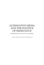 ALTERNATIVE MEDIA AND THE POLITICS OF RESISTANCE