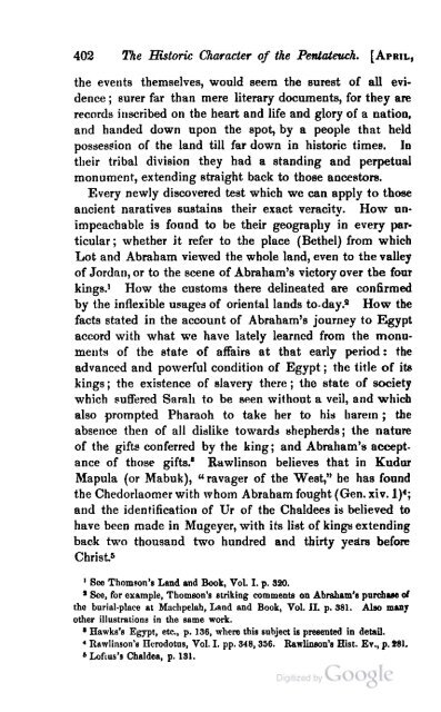 ne Hutoric Character of the Pentateuch. - BiblicalStudies.org.uk