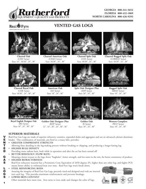 vented gas logs - COMMQUEST INC