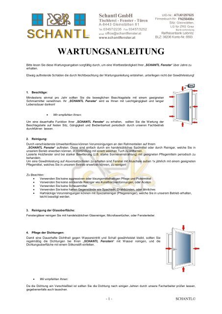 SCHANTLGmbH - Schantl Fenster