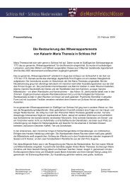Die Restaurierung des Witwenappartements von ... - Schloßhof