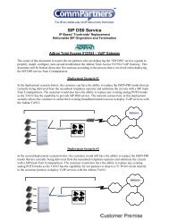 IP Based 'Trunk-side' - CommPartners Connect