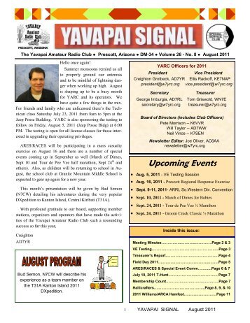 Aug 2011 - Yavapai Amateur Radio Club