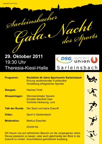 Programm: Rückblick 44 Jahre Sportverein Sarleinsbach