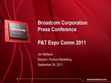 Broadcom Networking Service Provider Solutions: Key Product Update