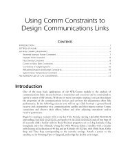 Using Comm Constraints to Design Communications Links - AGI