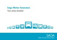 Saga Motor Insurance Your policy booklet