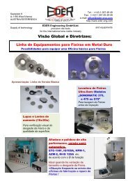 Linha de Equipamentos para Fieiras em Metal ... - Eder Engineering