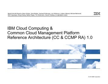 IBM Cloud Computing & Common Cloud Management Platform - IAAS