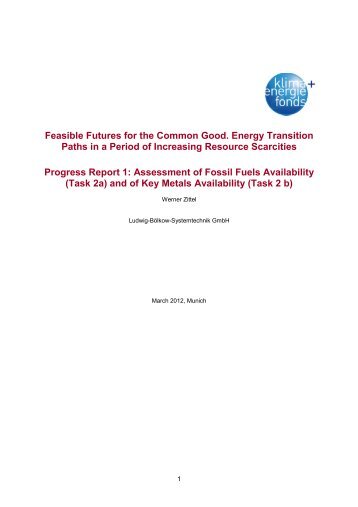 Feasible Futures for the Common Good. Energy Transition Paths in ...