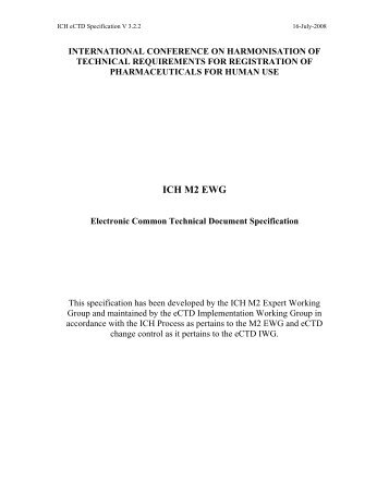 eCTD specification 3.2.2 - estri - ICH