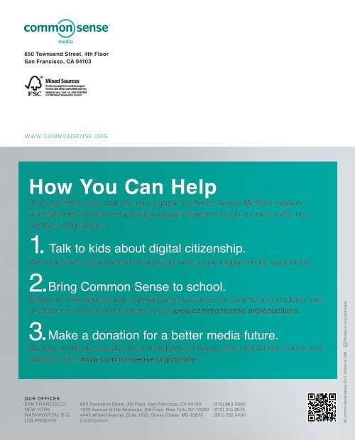 Common Sense Media Annual Report 2011-2012