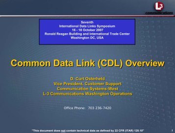 Common Data Link (CDL) - IDLS