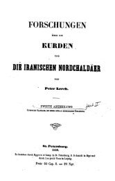 FORSCHUNGEN DIE IRANISCHEN NORDGHALOÄER