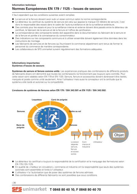 Informations générales - SFS unimarket AG