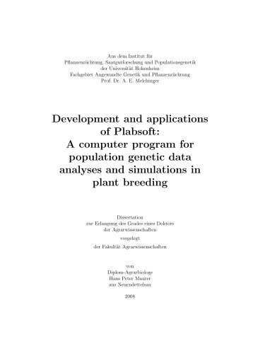 Development and applications of Plabsoft: A computer program for ...