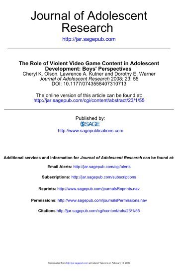 The Role of Violent Video Game Content in