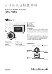 RIA14 / RIA16 - E-direct Shop Endress+Hauser Deutschland