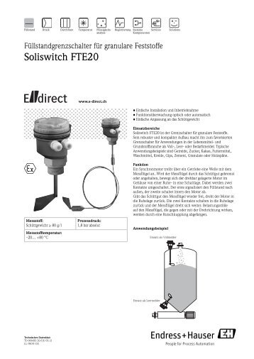 Soliswitch FTE20 - E-direct Shop Endress+Hauser Deutschland