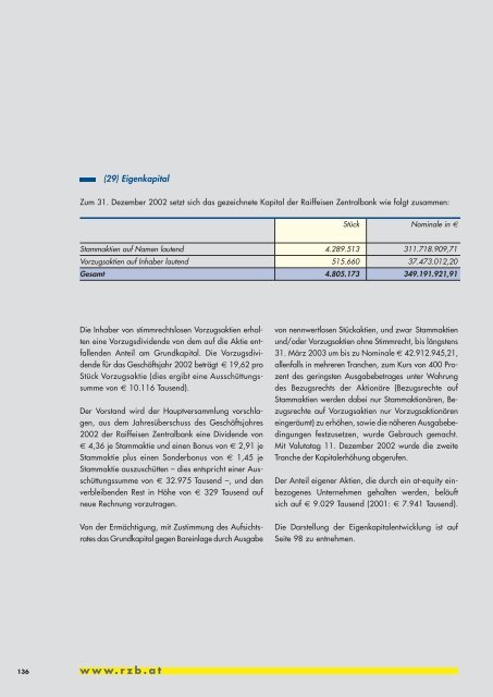 Geschäftsbericht 2002 - Raiffeisen Zentralbank Österreich AG