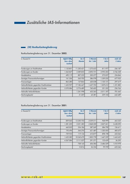 Geschäftsbericht 2002 - Raiffeisen Zentralbank Österreich AG