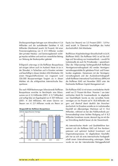 Geschäftsbericht 2002 - Raiffeisen Zentralbank Österreich AG