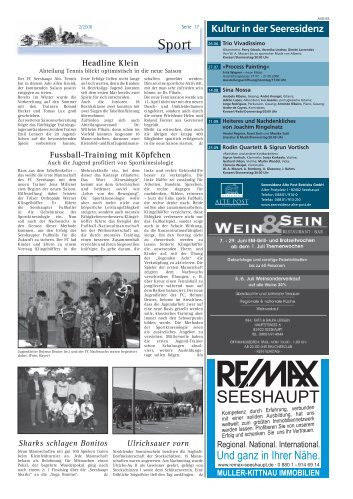 Kultur in der Seeresidenz - Dorfzeitung Seeshaupt