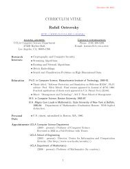 CURRICULUM VITAE Rafail Ostrovsky - UCLA