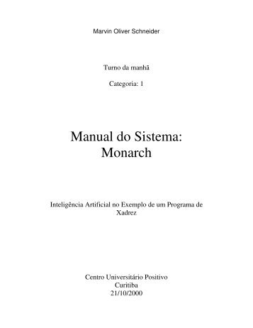 Manual do Sistema: Monarch - Marvin Oliver Schneider
