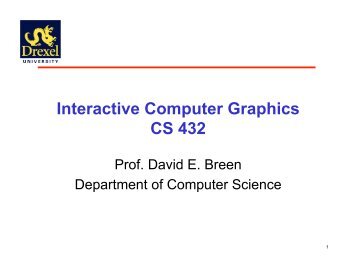 Interactive Computer Graphics CS 432