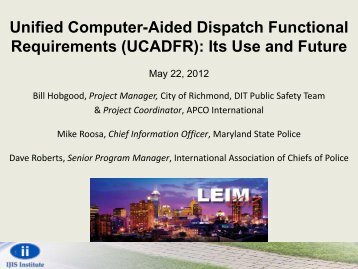 Unified Computer-Aided Dispatch Functional Requirements ...