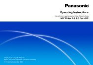 HD Writer AE for HDC Operating Instructions - Panasonic