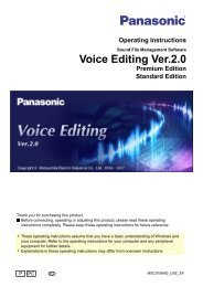 Voice Editing Ver.2.0 feature comparison - Panasonic
