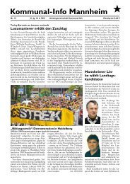 Kommunal-Info Mannheim - DIE LINKE. LV Baden-Württemberg