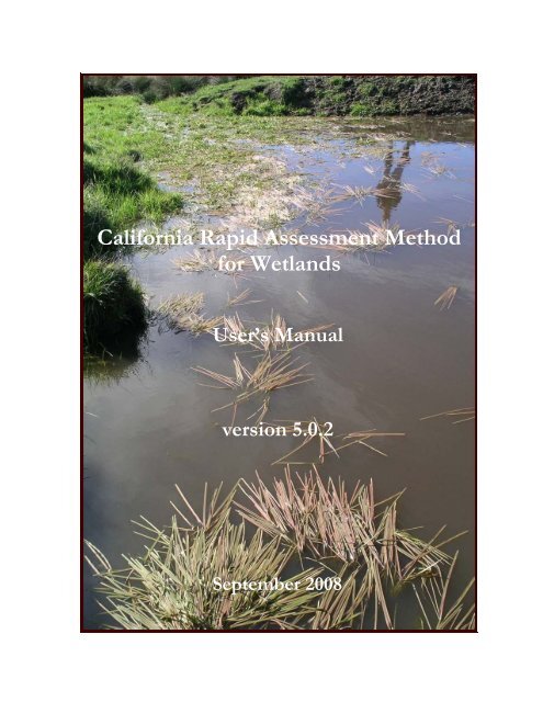 (CRAM) For Wetlands User's Manual Version 5.0.2