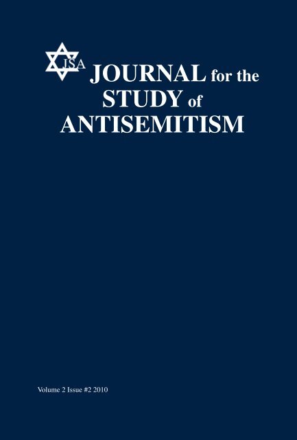 JOURNALfor the STUDYof ANTISEMITISM