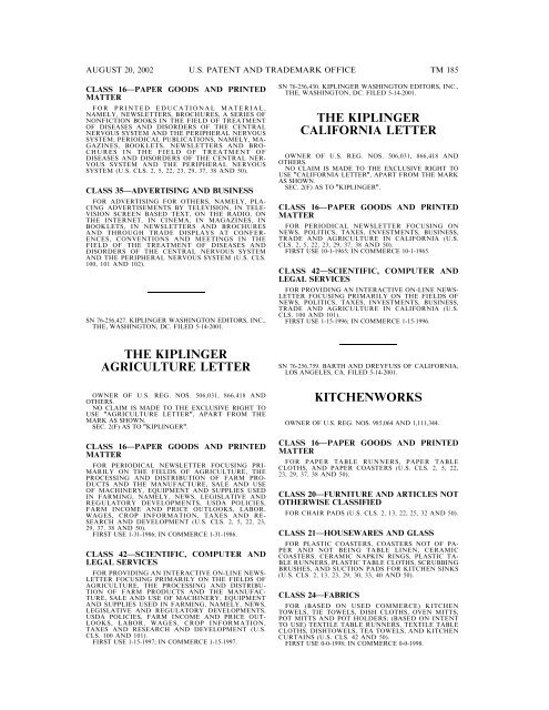 20 August 2002 - U.S. Patent and Trademark Office