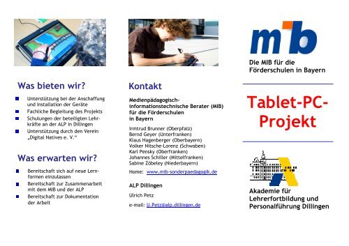 Tablet-PC- Projekt - web50 @ hera.b-connect.de