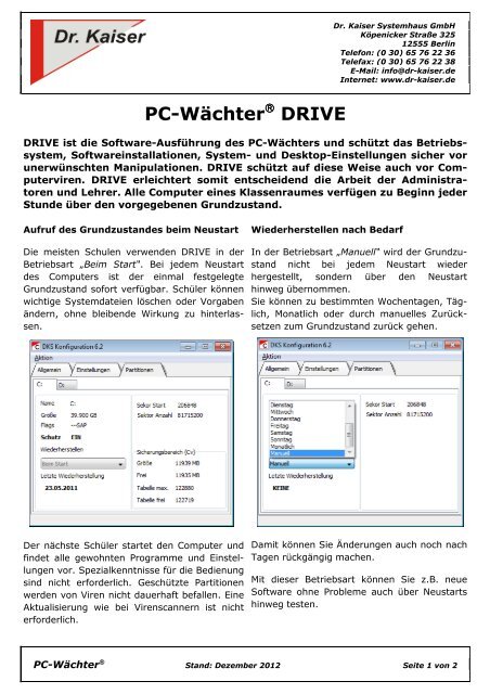 PC-Wächter DRIVE - Dr. Kaiser Systemhaus GmbH