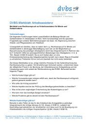 Merkblatt zur Arbeitsassistenz - Deutscher Verein der Blinden und ...