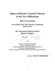 Status of Hawaii's Coastal Fisheries in the New Millennium