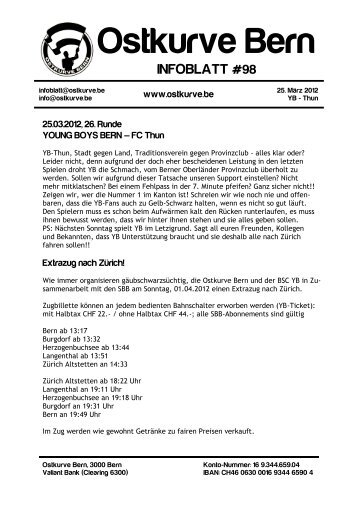Infoblatt Vorlage - Ostkurve Bern