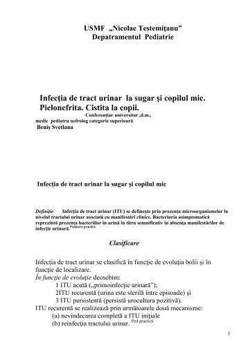 Infecţia de tract urinar la sugar şi copilul mic. Pielonefrita. Cistita la ...