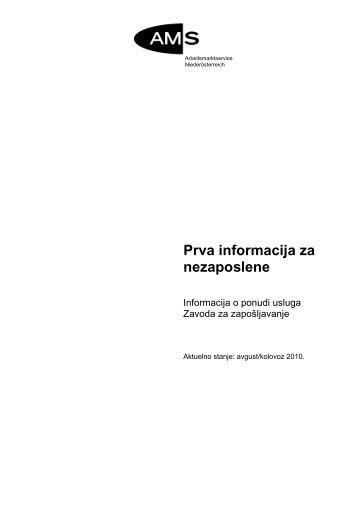 Prva informacija za nezaposlene