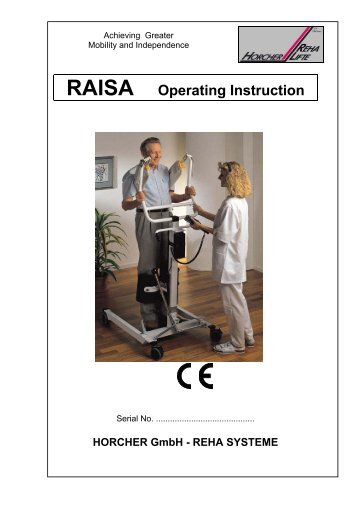 RAISA Operating Instruction - Barrier Free Lifts